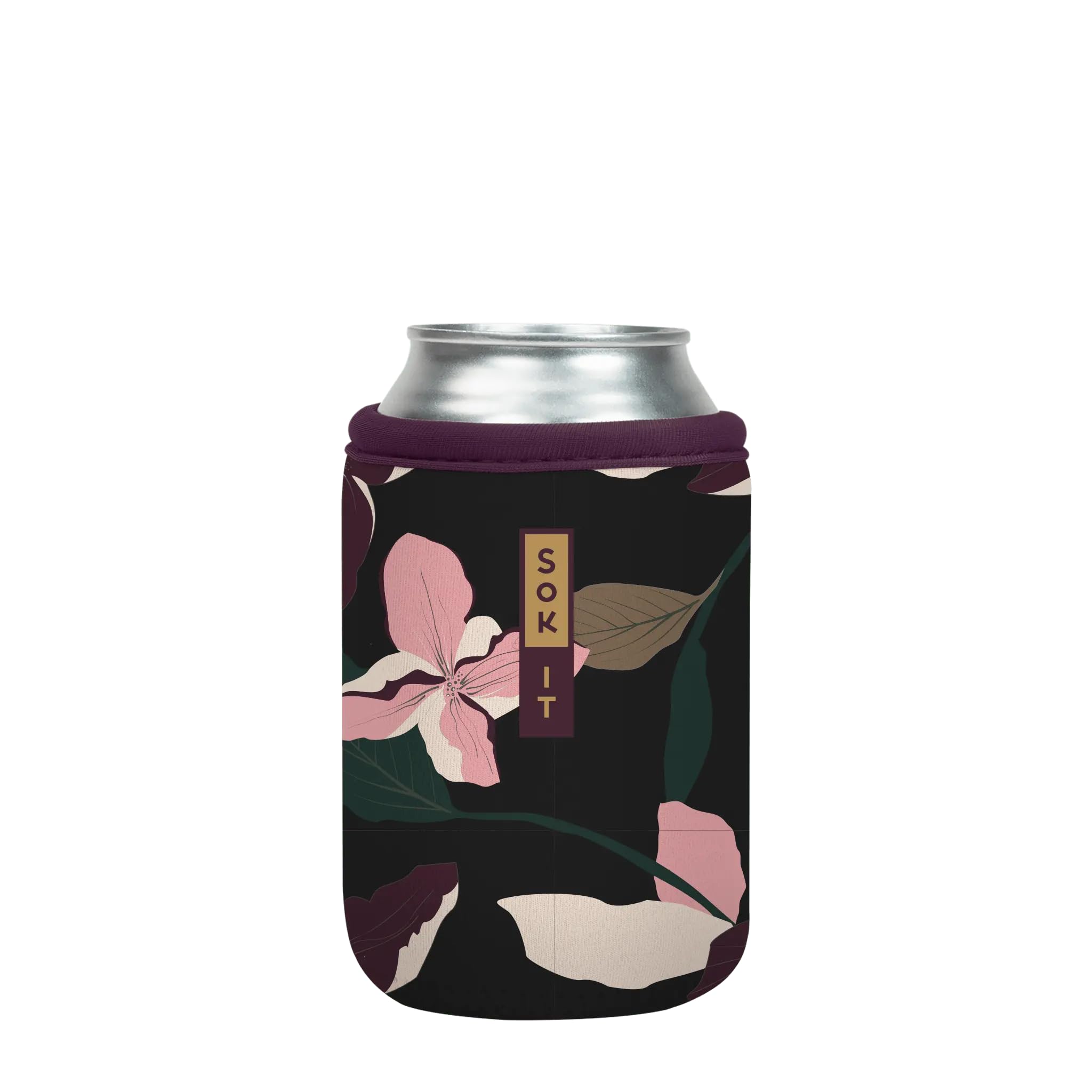 Sok It CanSok Sleeve for Beer & Soda Insulated Neoprene Cover (Modern Floral, 12oz Can Sleeve) โ image 1