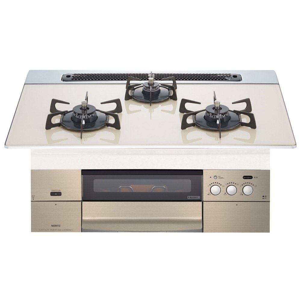 NORITZ - ビルトインコンロ 楽天市場】《あす楽対応》ノーリツ N3WV6S 60cm幅 3口 無水両面