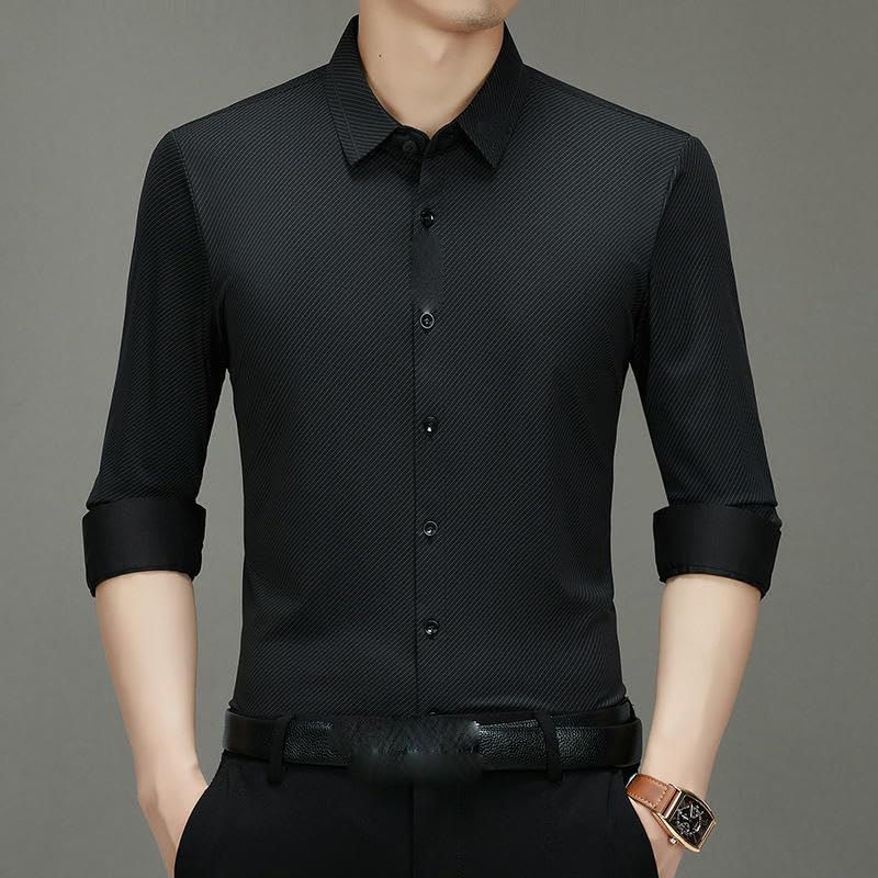 Camicia da uomo a maniche lunghe a righe affari casual lavoro professionale primavera