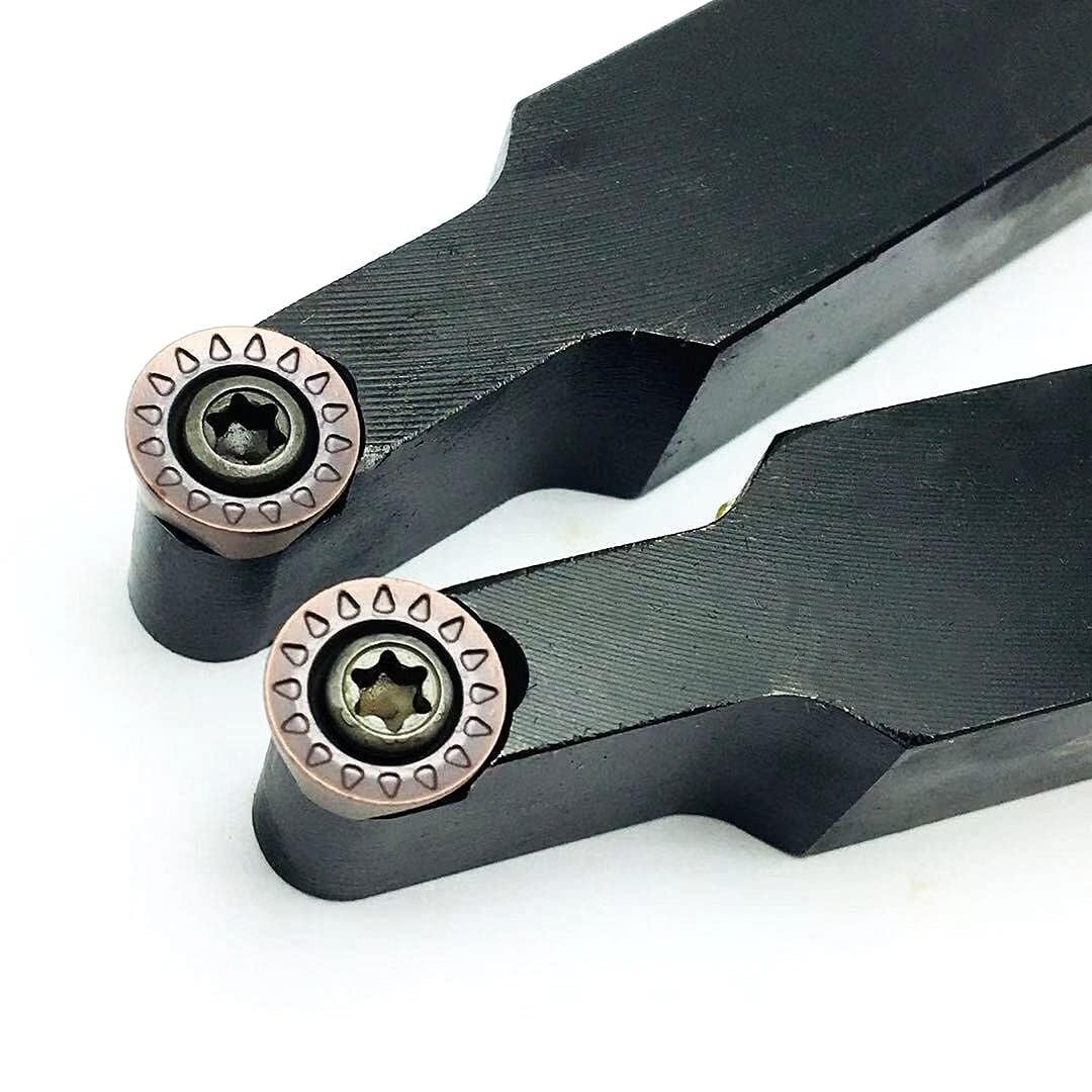 Set portautensili tornitura 10 pezzi con utensili in metallo duro | Include portautensile e 10 utensili di tornitura con inserti in metallo duro per lavorazioni CNC e manuali