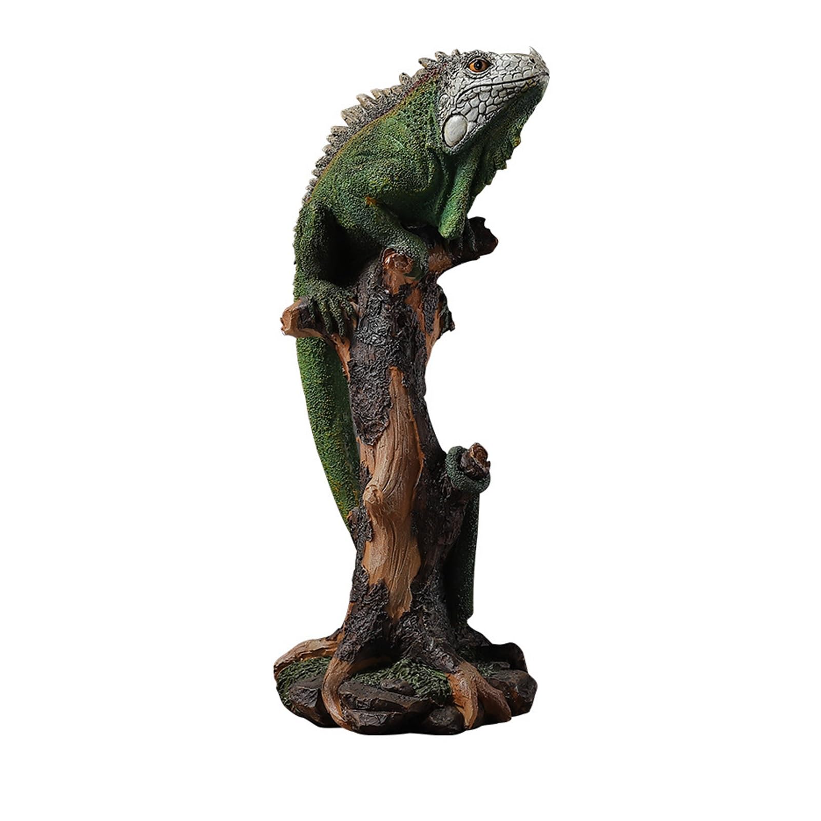 Whbbbj Realistic Iguana Statue, Resin Lizard Sculpture, Jungle Lizard Ornament, Creative Lizard Craft, Indoor Outdoor Decor, for Living Room Office Decoration, Animal Sculpture Gift for Lizard Lovers