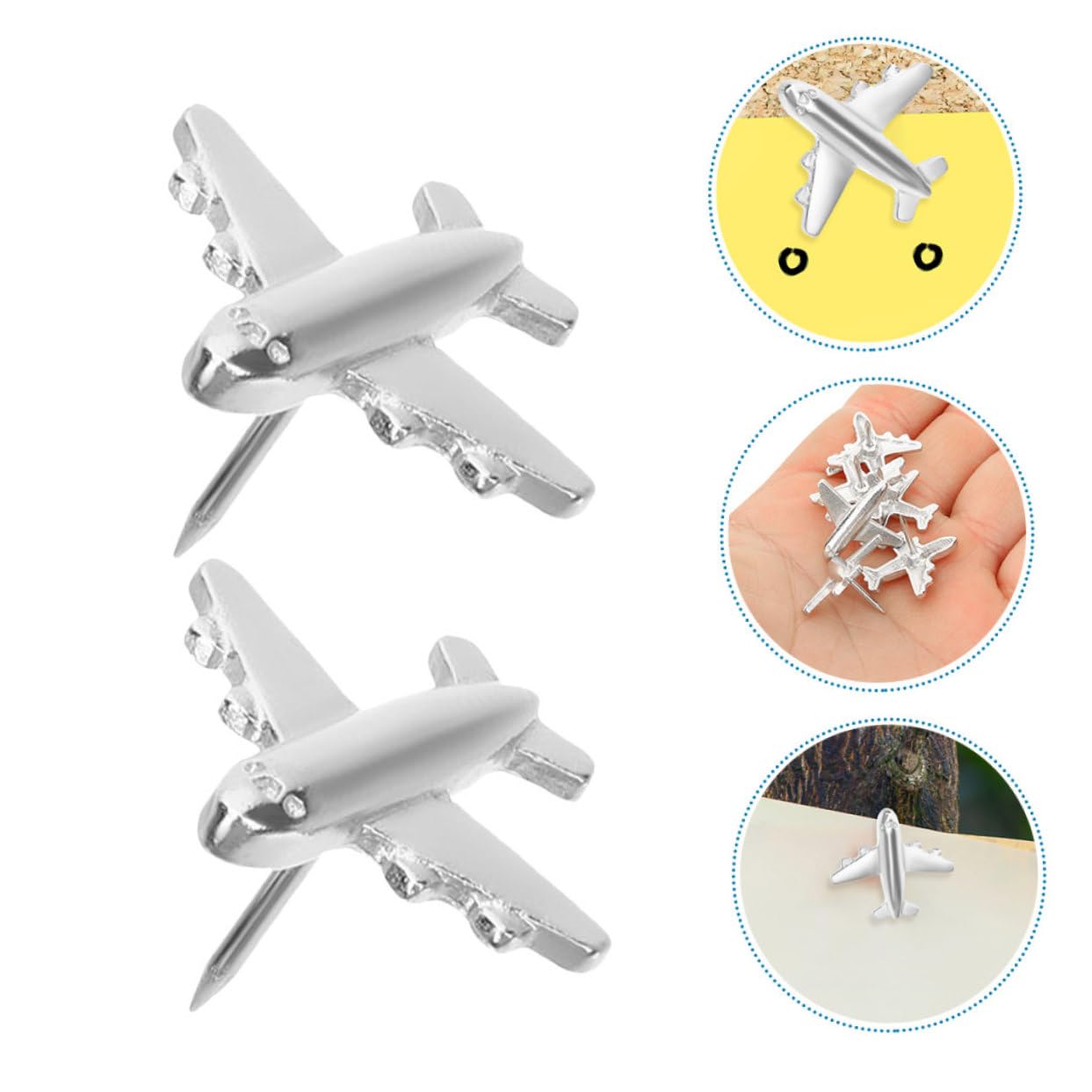 Housoutil 5 Sätze Dekorative Flugzeug Metall Pinnadeln Für Kork Und Bulletin Boards Vielseitige Fotowand Dekorationen Praktische Kartenmarkierungen Für Schule Büro Und Zuhause Stück * 5