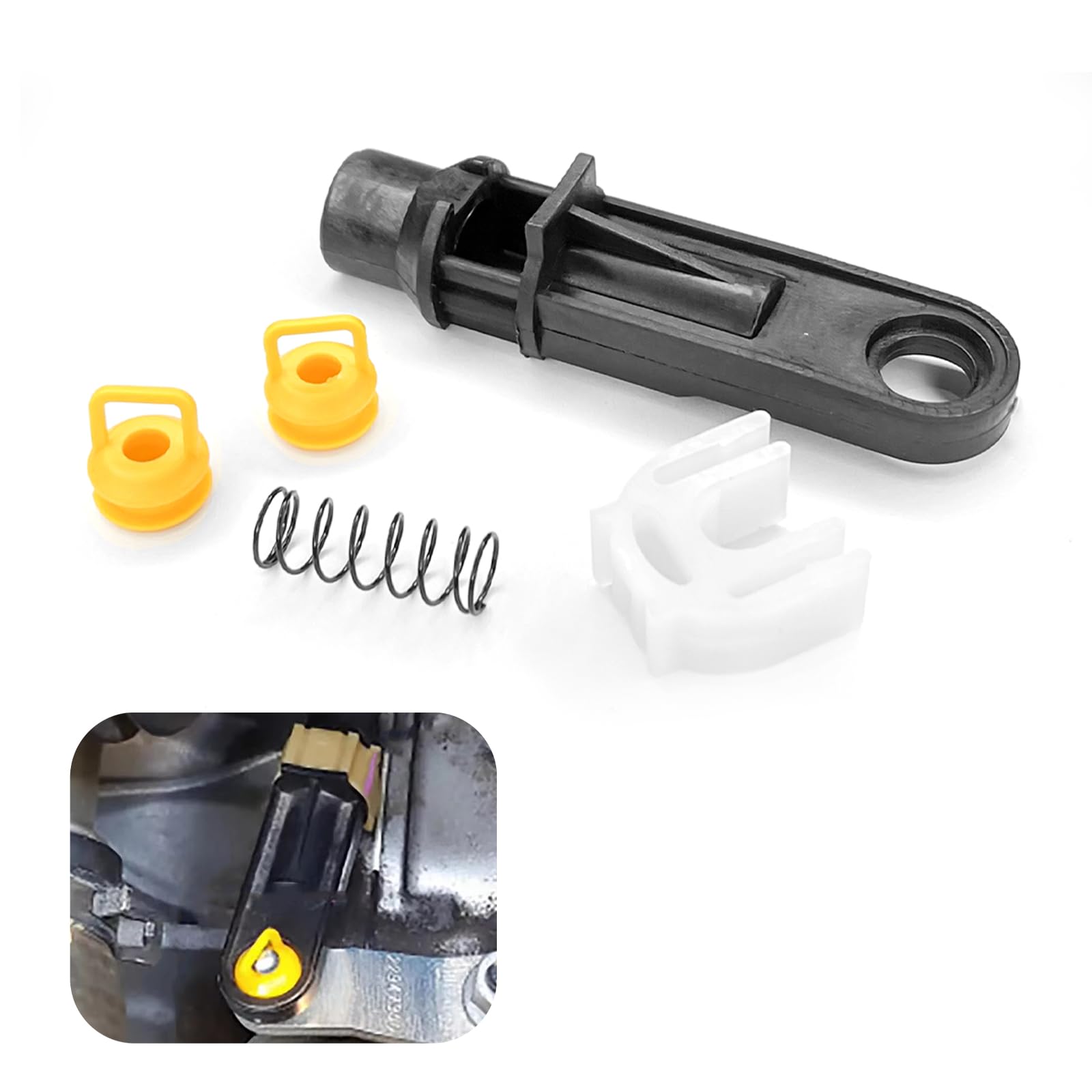 Shifter Cable Linkage Bushing Repair Kit, Transmission Shift Cable 14104 15276979 52855956AG Compatible with Chevy Silverado 1500 2500 3500 Buick Cadillac GMC JP RAM Dodge (2004-2020)Accessories
