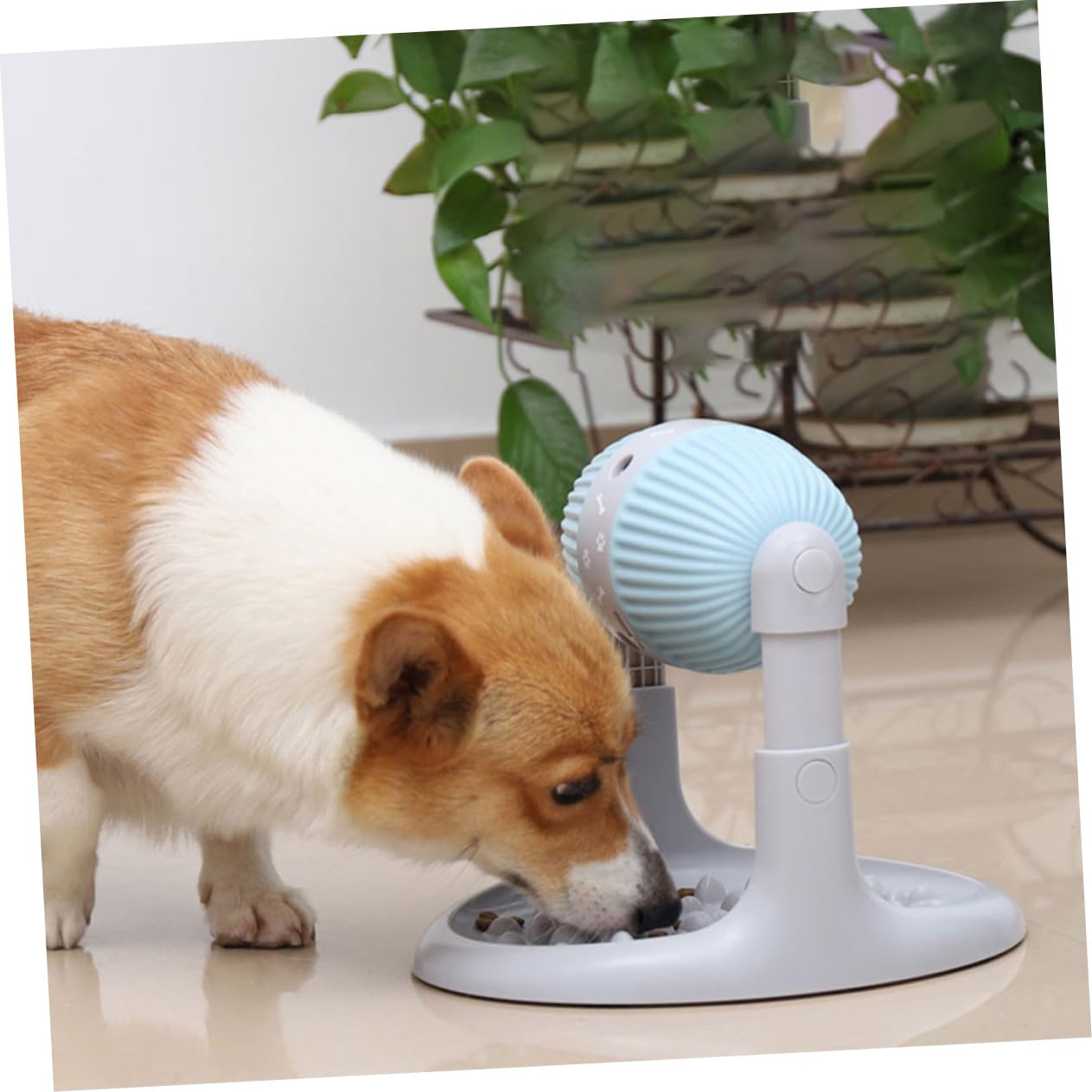 Sosoport Dispenser Alimentare Interattivo Regolabile Per Cani e Gatti Gioco Anti-sozzo Con Base Antiscivolo e Funzione Di Distribuzione Lenta