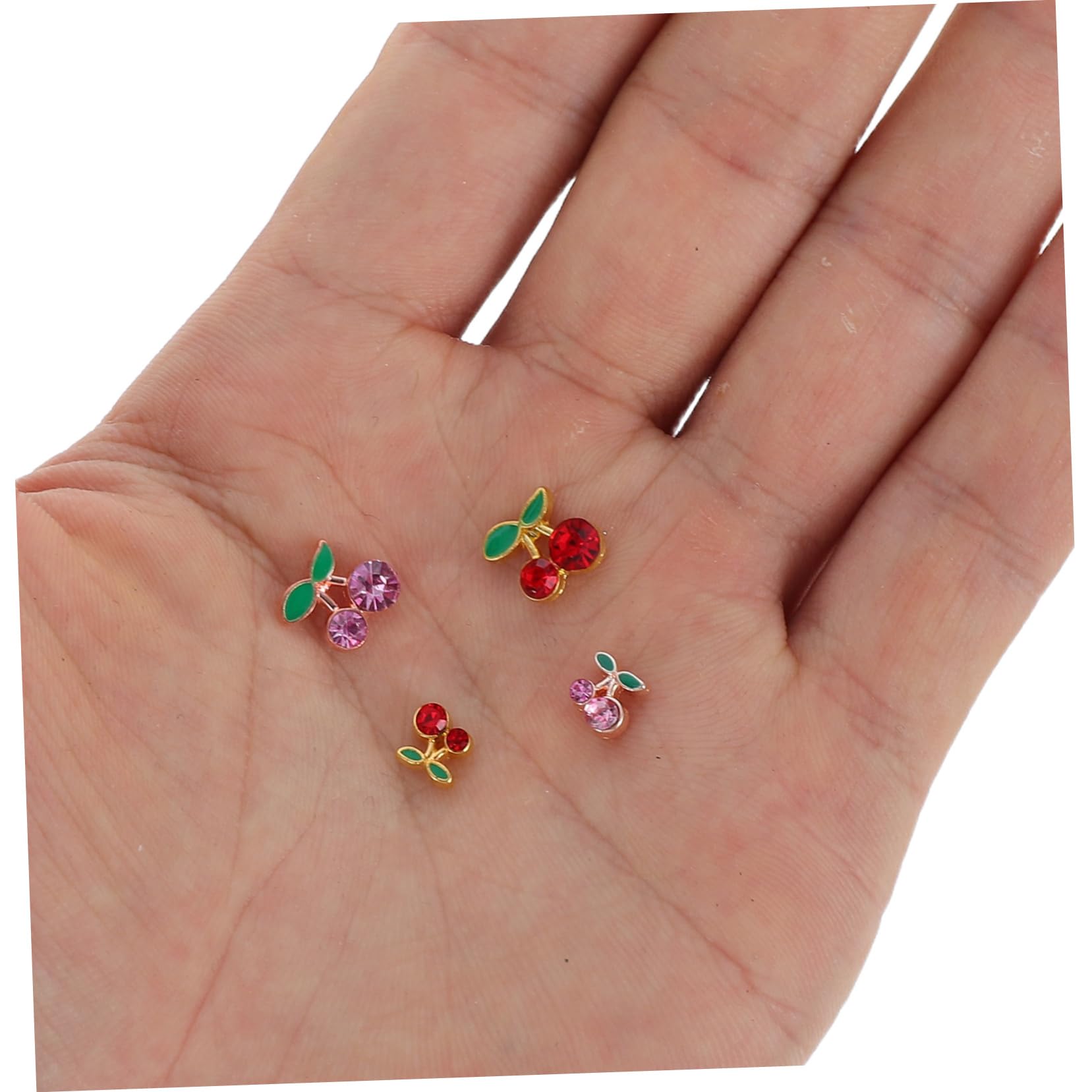 Healvian 160pezzi Decorazioni Per Unghie Forma Di Strass Rossi Per Nail Art Creativa e Elegantper Manicure e Feste