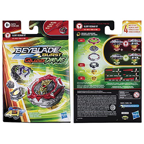 Image of Beyblade Burst Quaddrive Glory Regnar R7 - Spinning Top Starter Pack Toy, Battling Game Top Toy with Launcher for Kids Ages 8+, Original by Hasbro