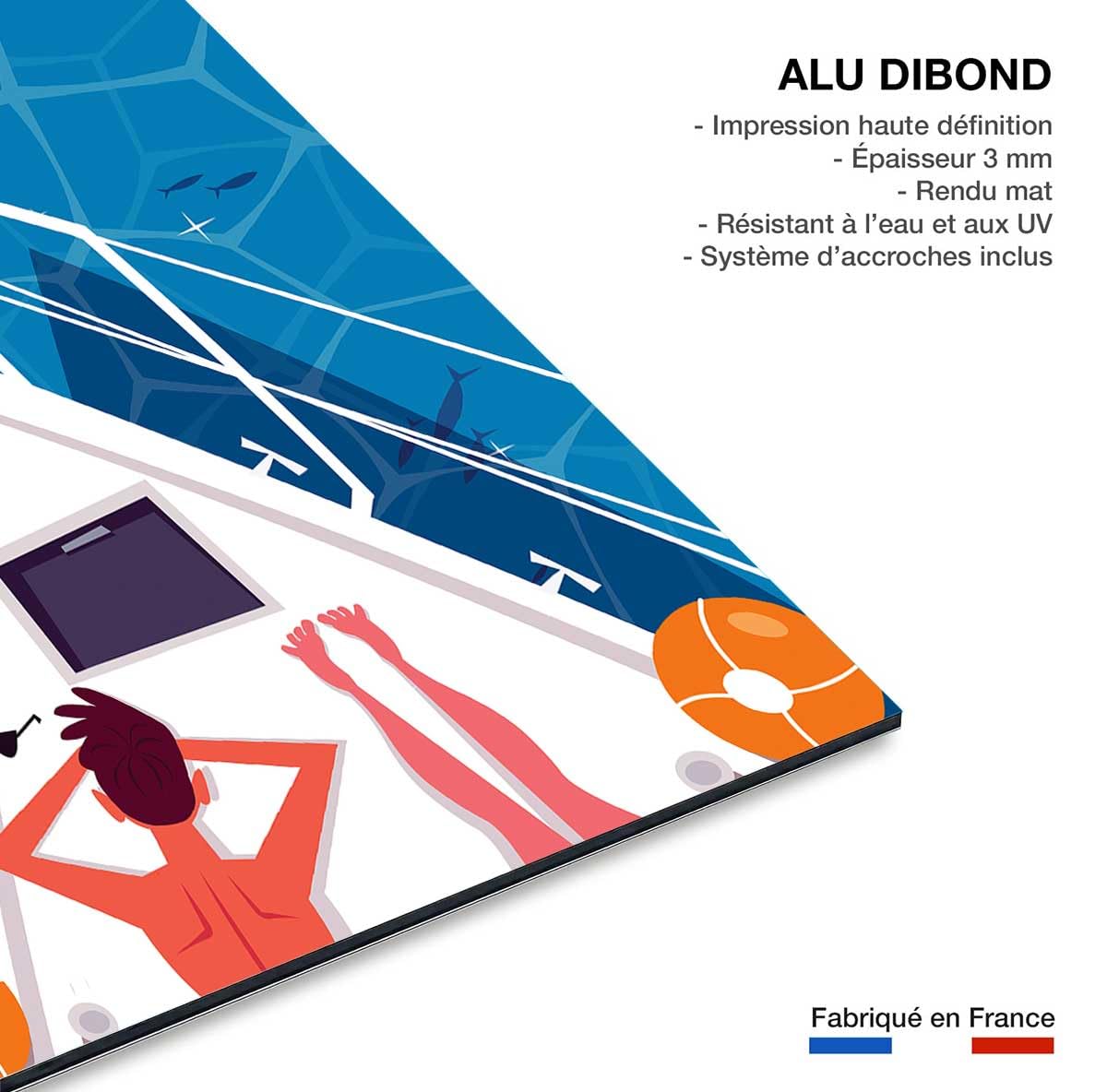 Tabla de bronceado en Port CROS Alu – Made in France