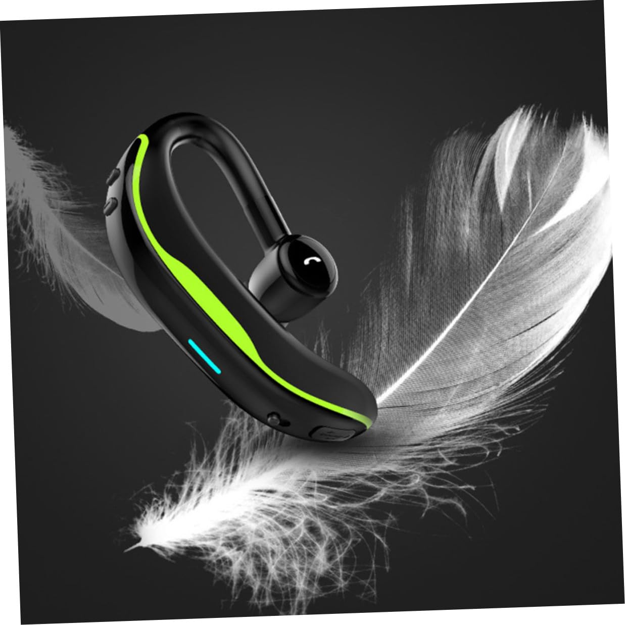 Auricolare Wireless senza Fili Sportivo con Gancio, Cuffia Singola Leggera 12g, Compatibile con Smartphone e Tablet, Audio Dinamico Vivavoce per Uso Quotidiano
