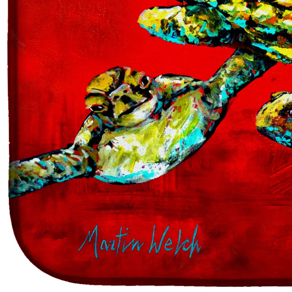 Caroline's Treasures MW1274DDM Drifting Home Turtles Dish Drying Mat stuoie per stoviglie, Feltro di Poliestere, Multicolore : Caroline's Treasures