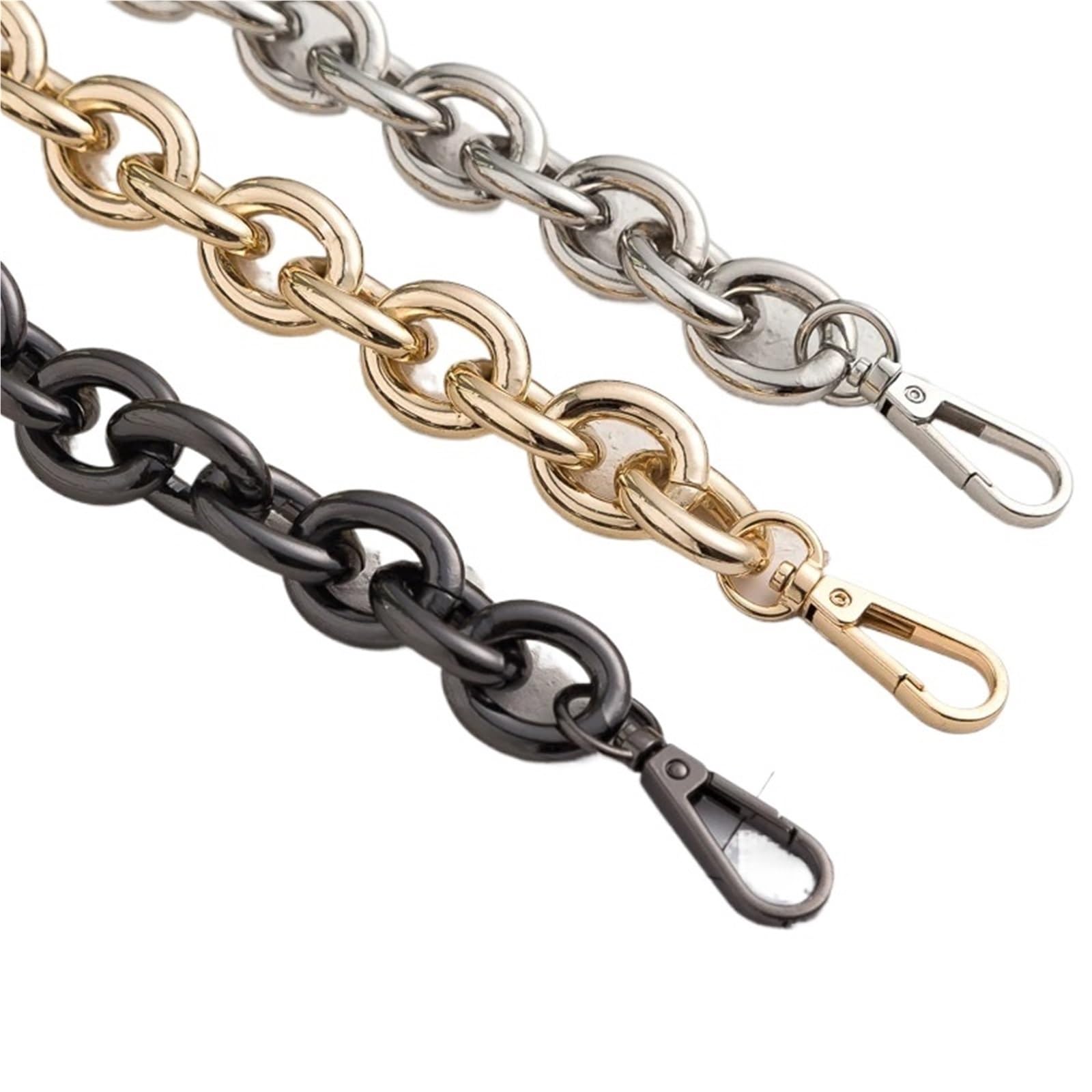 Cadena para Bolso Asas del bolso de la correa hombro metal reemplazo cadena ancho O 17,5 mm
