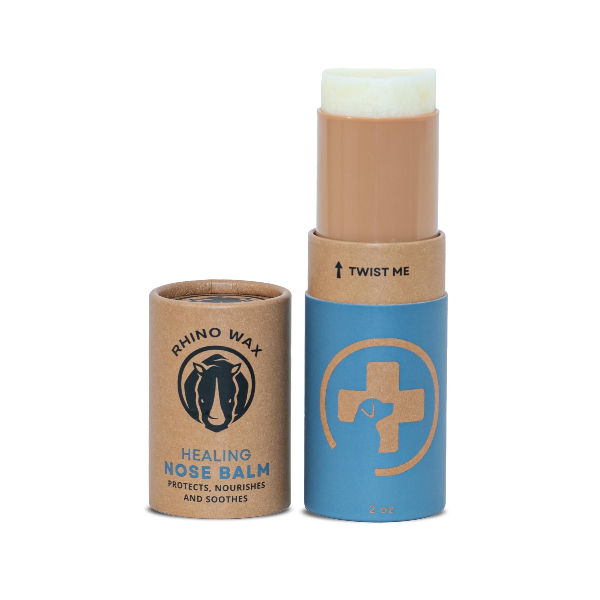 Dog Nose Balm for Dogs or Cats - Natural Snout Soother (2oz Tube) - Healing Dry, Cracked, Irritated Noses - Also Works Great on Cats - Natural Ingredients - Lick-Safe - Made in USA