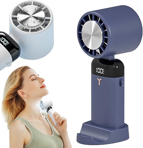 Miniatura 1 de jaizu Ventilador eléctrico portátil de verano 2023, ventilador de refrigeración personal de mano con pantalla, potente motor sin escobillas,