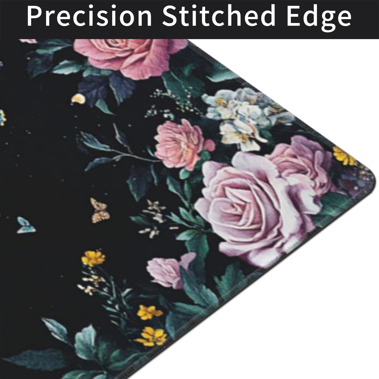 Alfombrilla de mouse para juegos y oficina, 48 x 24 pulgadas, extendida, 3XL, con bordes cosidos, base de goma antideslizante, alfombrilla de mouse gigante para laptop, teclado, PC, protector