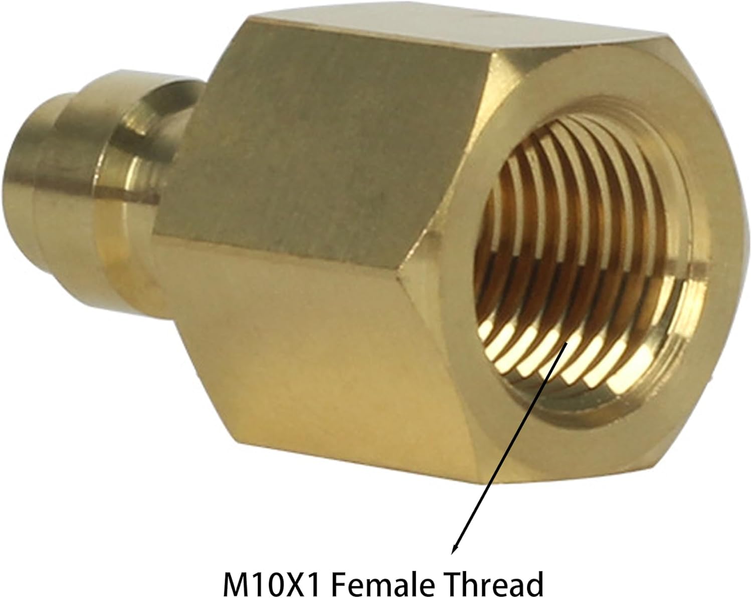 8mm Quick-Disconnect Plug Adapter, Copper M10X1 Female Thread, PCP Paintball Charging Fittings with Sealing O-Ring