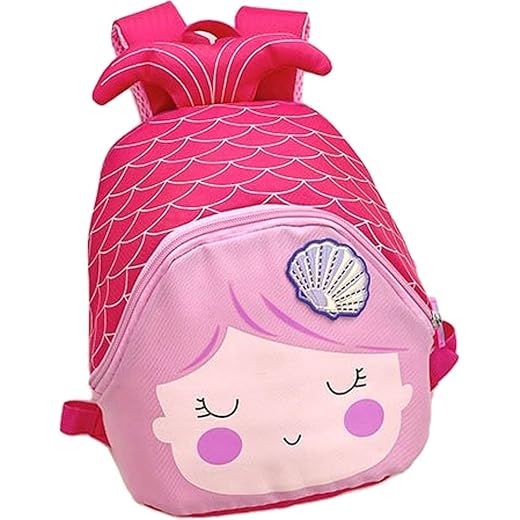 Mini Mochila Infantil Sereia Sortida,Leve, Confortável, Colorida, com Alças Ajustáveis, Estampa Encantadora e Ideal para Passeios, Escola e Uso Diário das Crianças