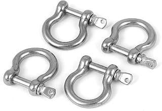 New Lon0167 4mm Thread Featured Screw Pin Stainless reliable efficacy Steel Wire Rope Bow Shackle 4PCS(id:40b 5f 4f c34)