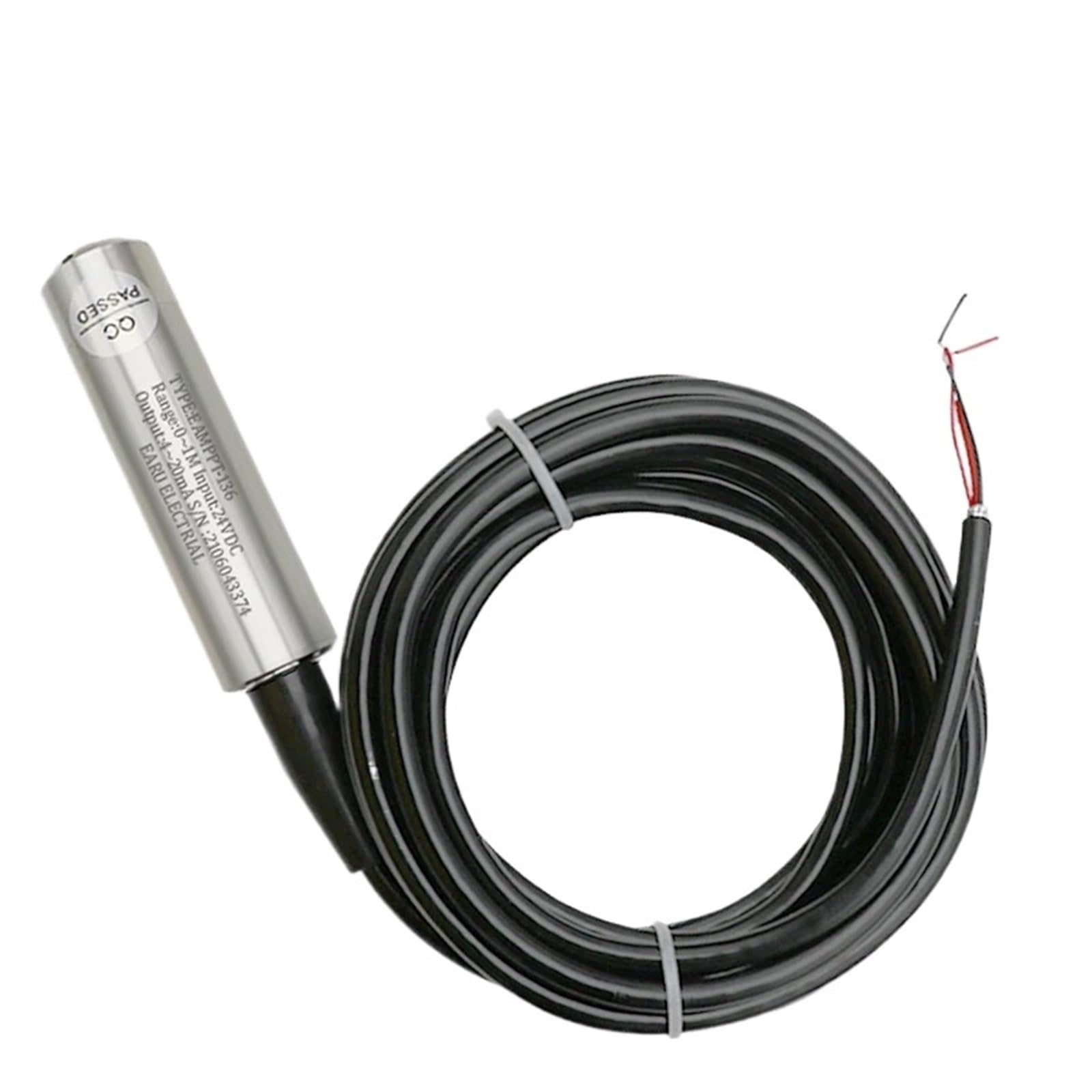 1 Uds 4-20MA 0-5V 0-10V RS485 transmisor de nivel de salida aceite líquido nivel de agua sonda del sensor controlador de detección interruptor de flotador bomba de 1-10m(6m Range 6m Cable,0-5V Out)