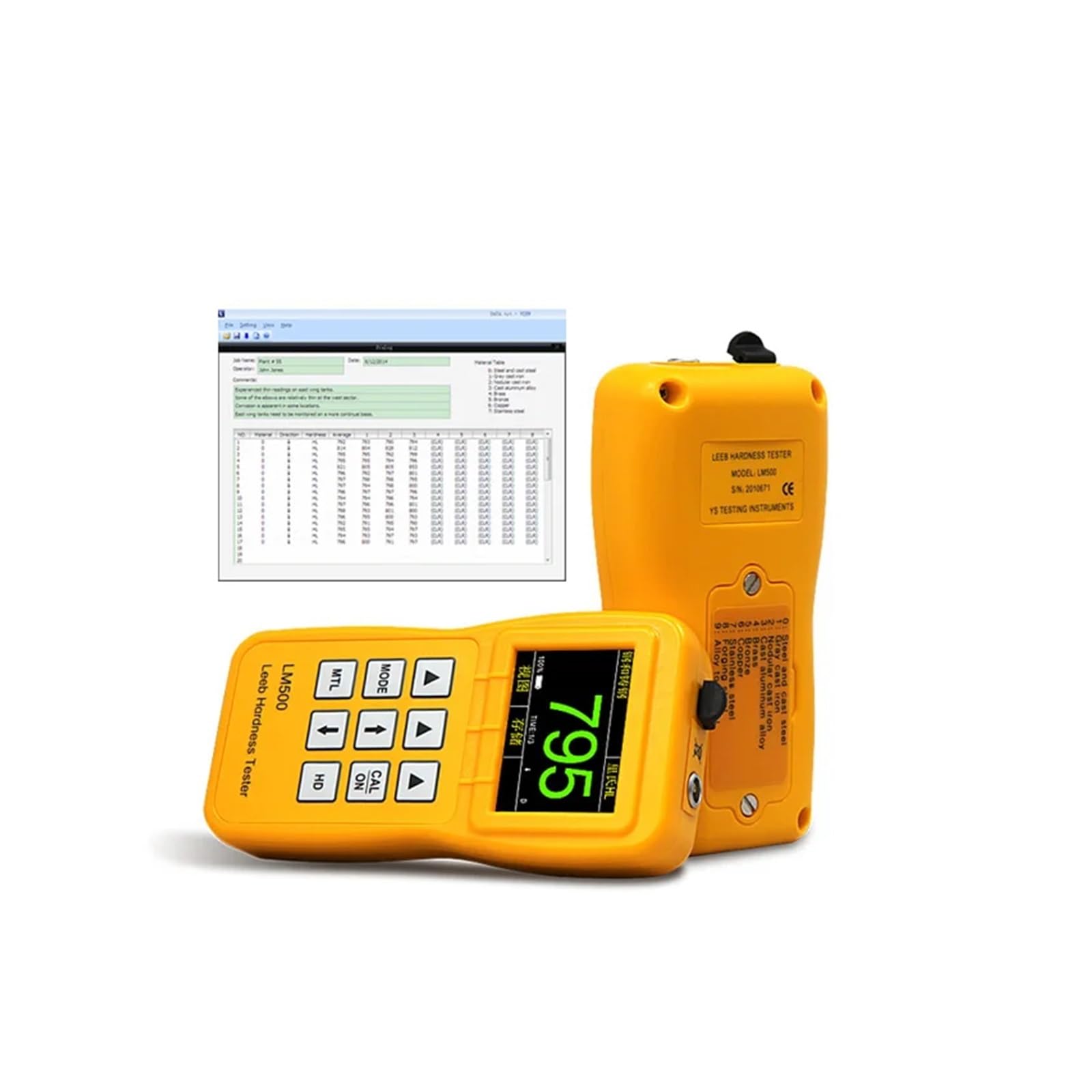 Durómetro De Rebote Leeb LM500 con Dispositivo De Impacto D Y Bloque De Dureza Leeb(LM500)