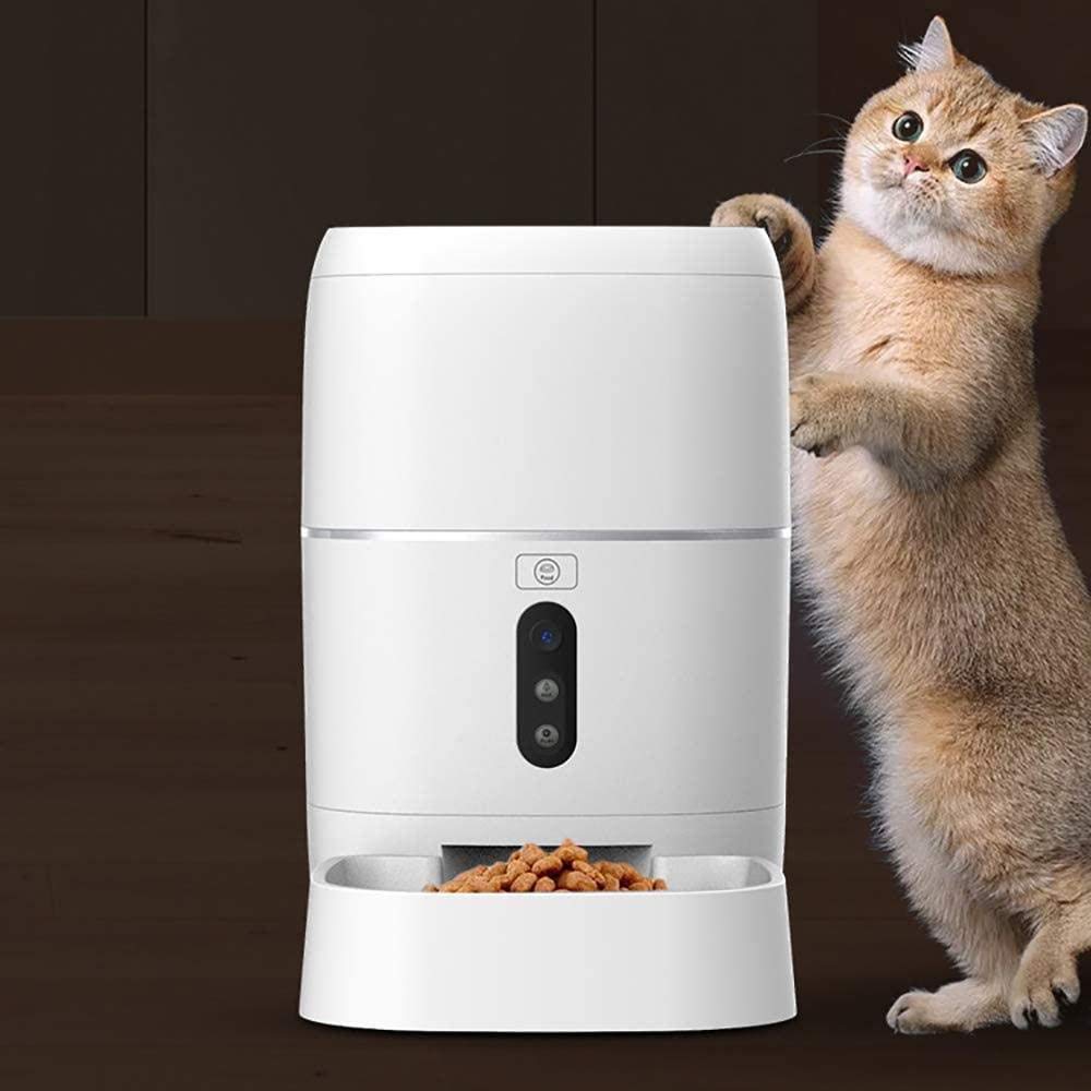 6L WiFi Alimentatore Automatico di Animali Distributore Automatico di Alimenti Quantificazione temporizzata Telecomando Timer programmabile Tramite Telefono Cellulare per Cani e Gatti