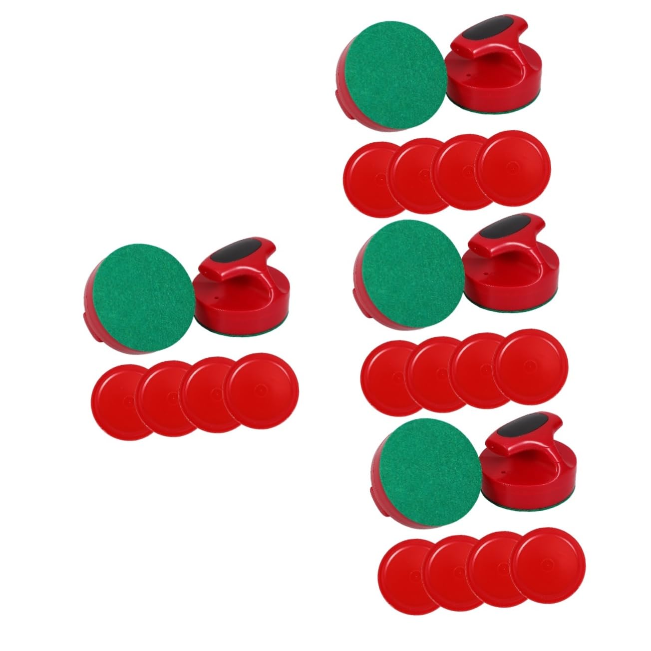 VICASKY 4 Sets Air Hockey Set Tisch Hockey Schieber Tisch Schieber Pucks Ersatz EIS Puck EIS er Paddel Versandzubehör Partyzubehör s