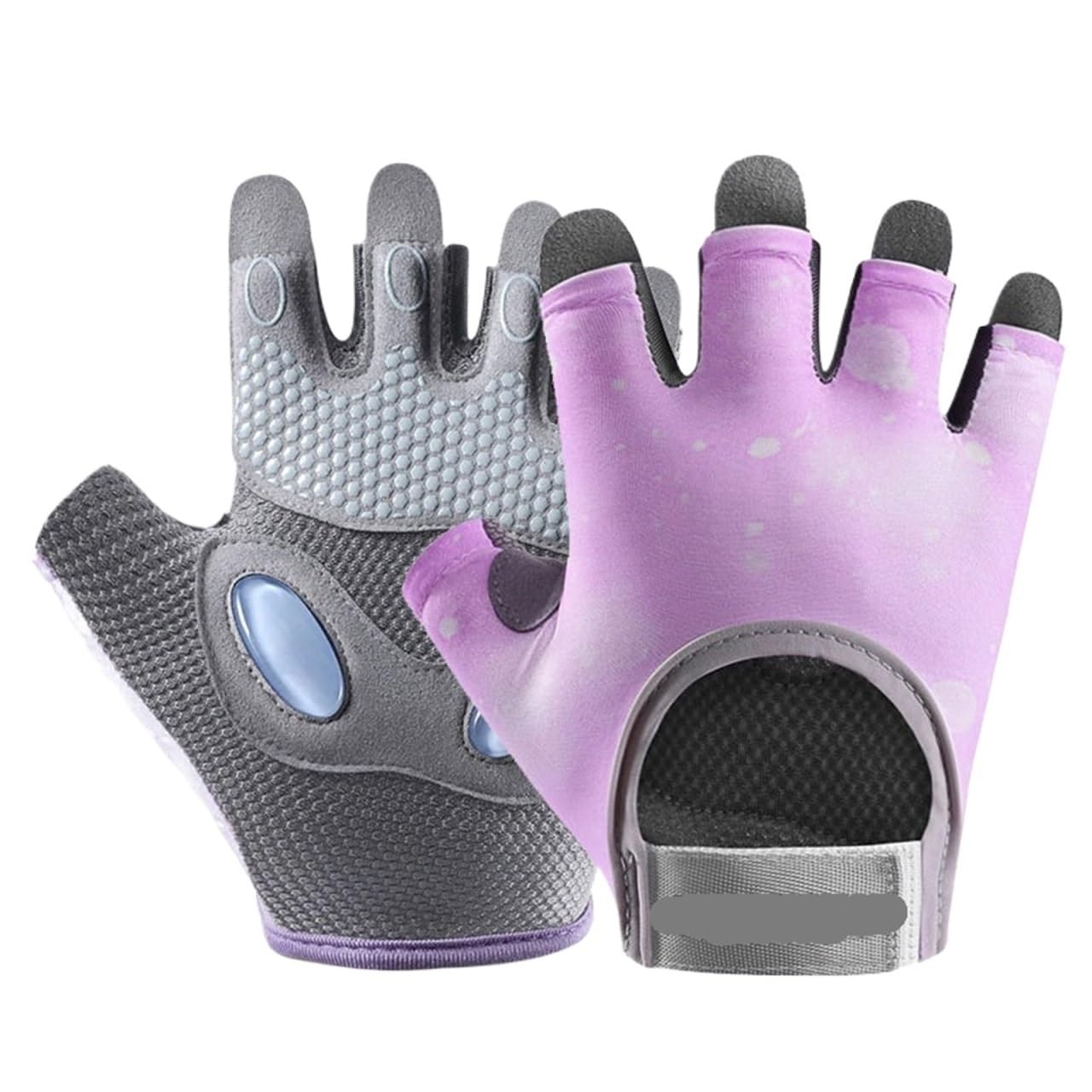 Guanti Da Fitness Guanti da fitness estivi con palmo in silicone, ammortizzanti, mezze dita, colorati, for palestra, for uomo e donna, protezione solare Per Il Fitness