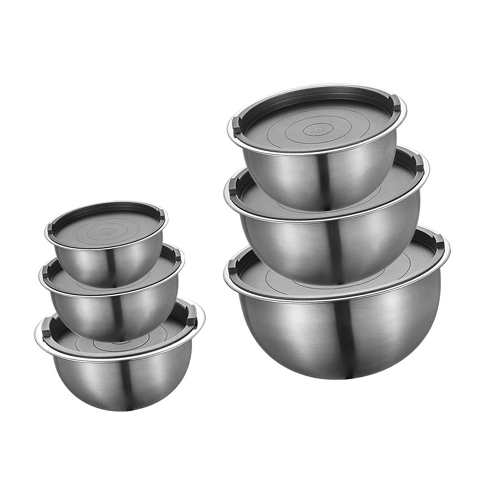 Generisch Robuste Rührschüssel aus rostfreiem Stahl mit rutschfestem Silikonboden, ideal Kochen zu Hause und zur Essenszubereitung Spülmaschinenfest