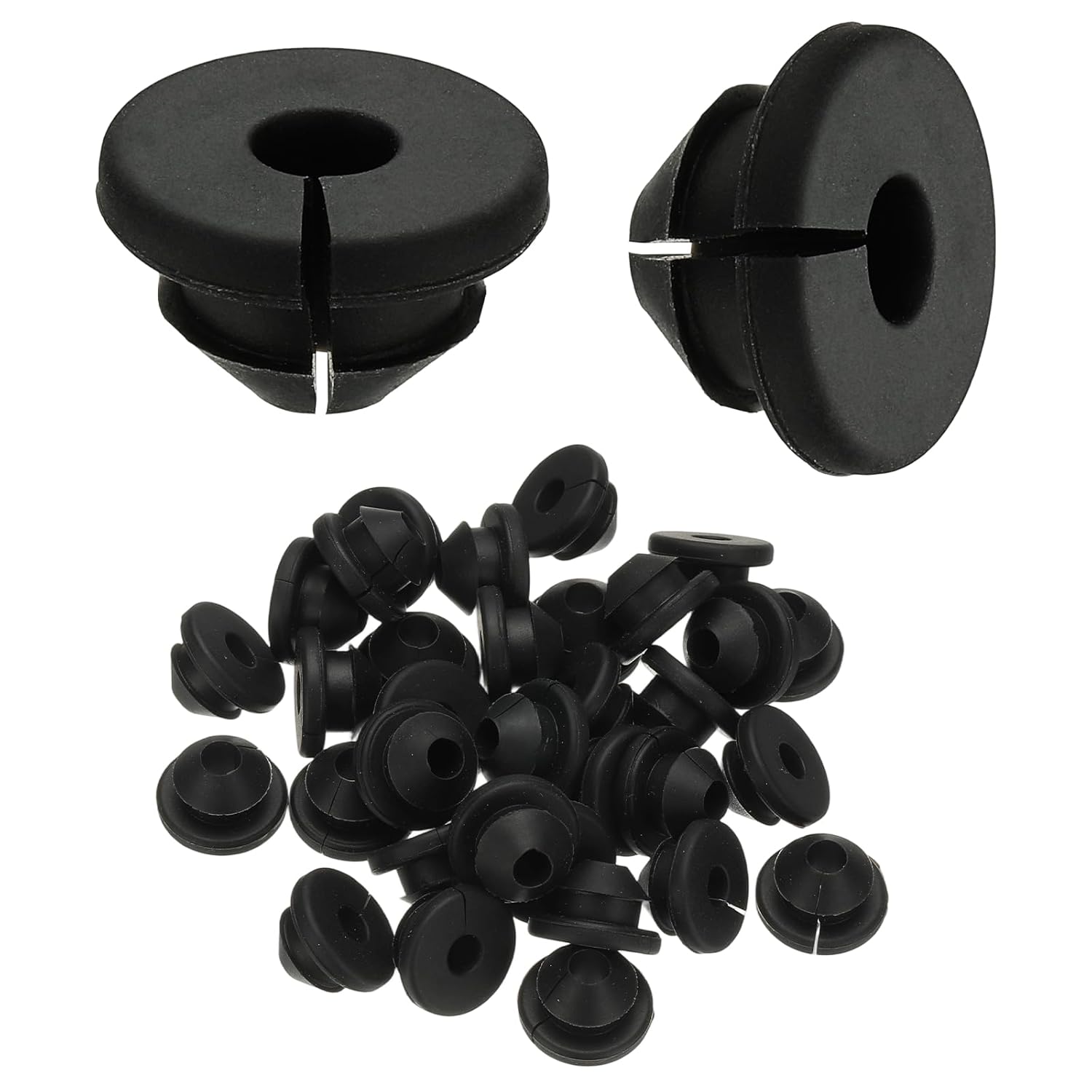 PATIKIL 300pcs Cable Railing Rubber Grommets for 1/8" 3/16" 5/32" Cables, Cable Railing Grommet Hardware Kit for Metal Running Tube Posts Deck Wire Rope Protective Sleeves, Black