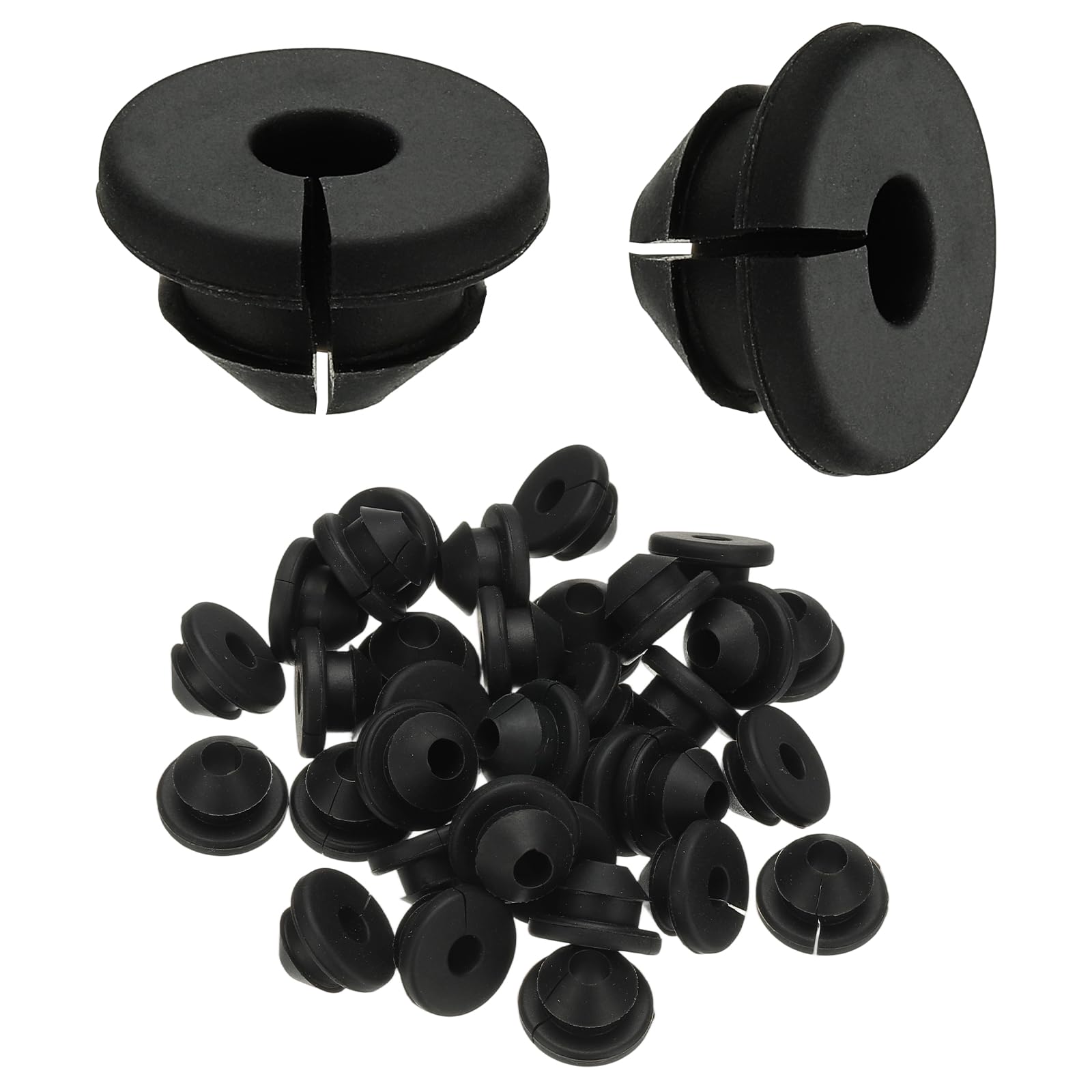 PATIKIL 200PCS Passacavi In Gomma Per Cavi Da 1/8" 3/16" 5/32", Kit Hardware Passacavi Per Tubi Metallici Corrimano Cavo Protettivo Per Cavi D'acciaio, Nero