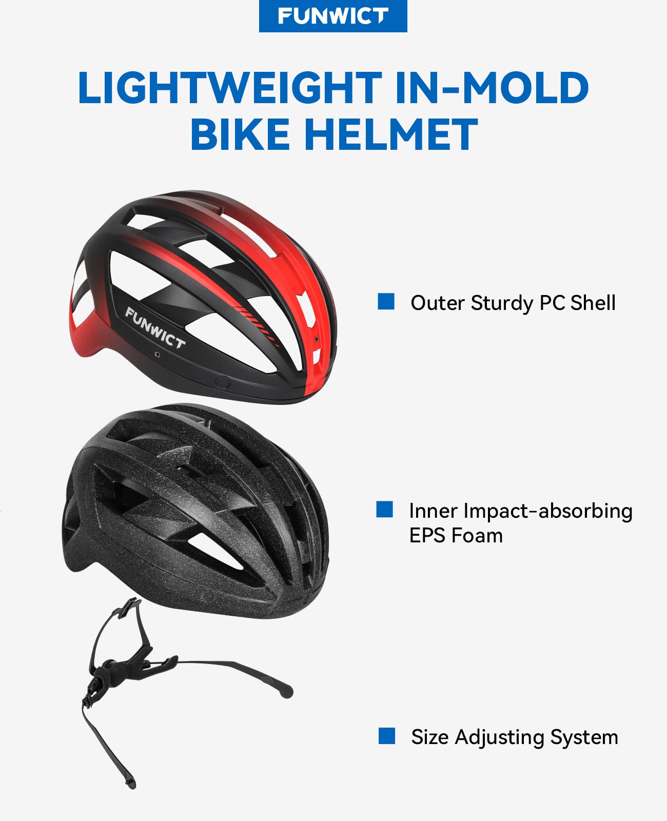 Casco Bicicleta para Ciclismo de Montaña Casco MTB Adulto con Visera y Gafas Desmontables Casco Ciclismo para Hombre Mujer de Tamaño 57-62cm (L: 57-61 cm, Negro y Rojo)