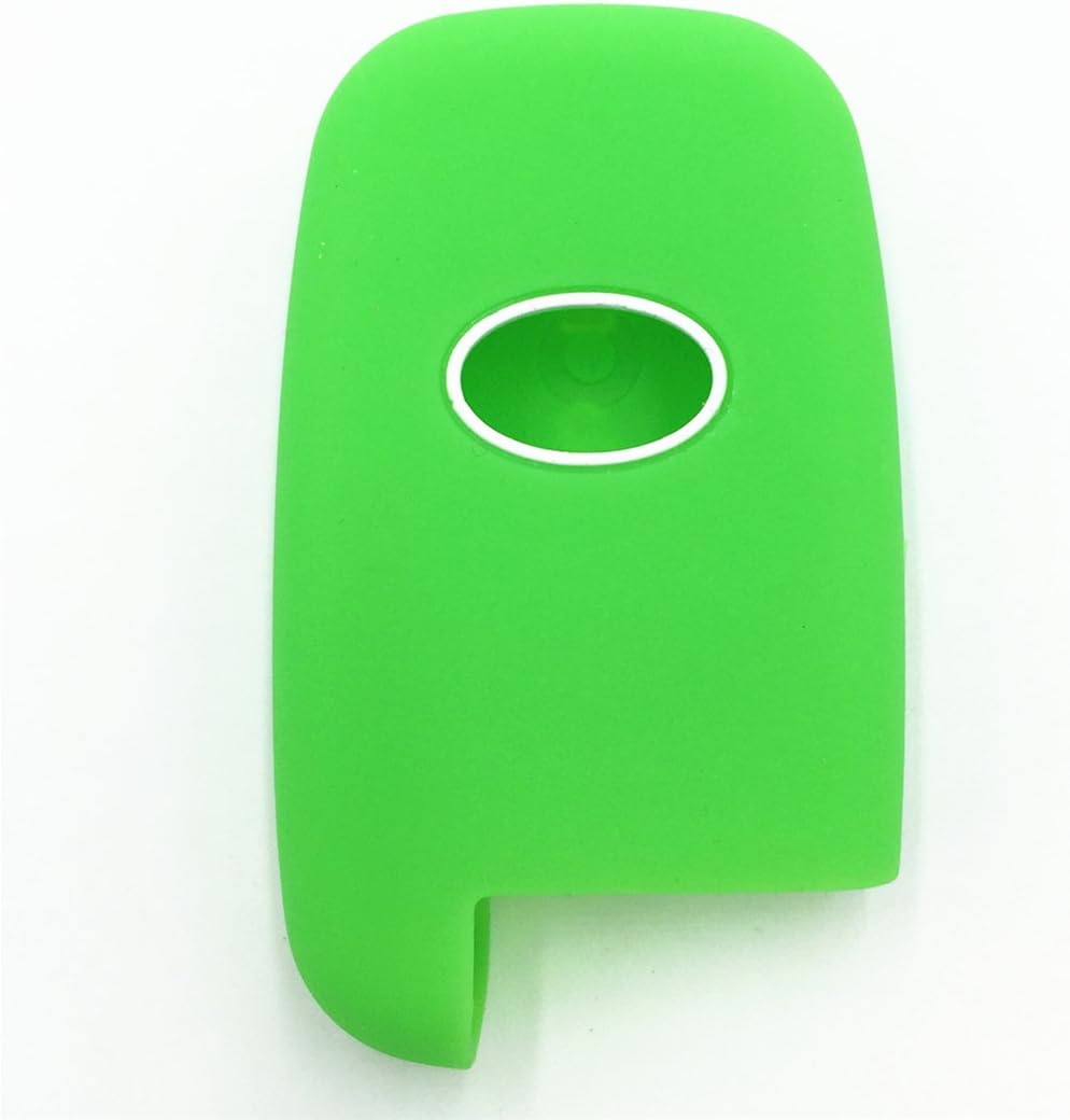 Ezzy Auto Green 4 Buttons Silicone Remote Fob Key Case Cover Holder Bag Key Fob Skin Covers Replacement fit Hyundai Equus Genesis Coupe Sonata Veloster