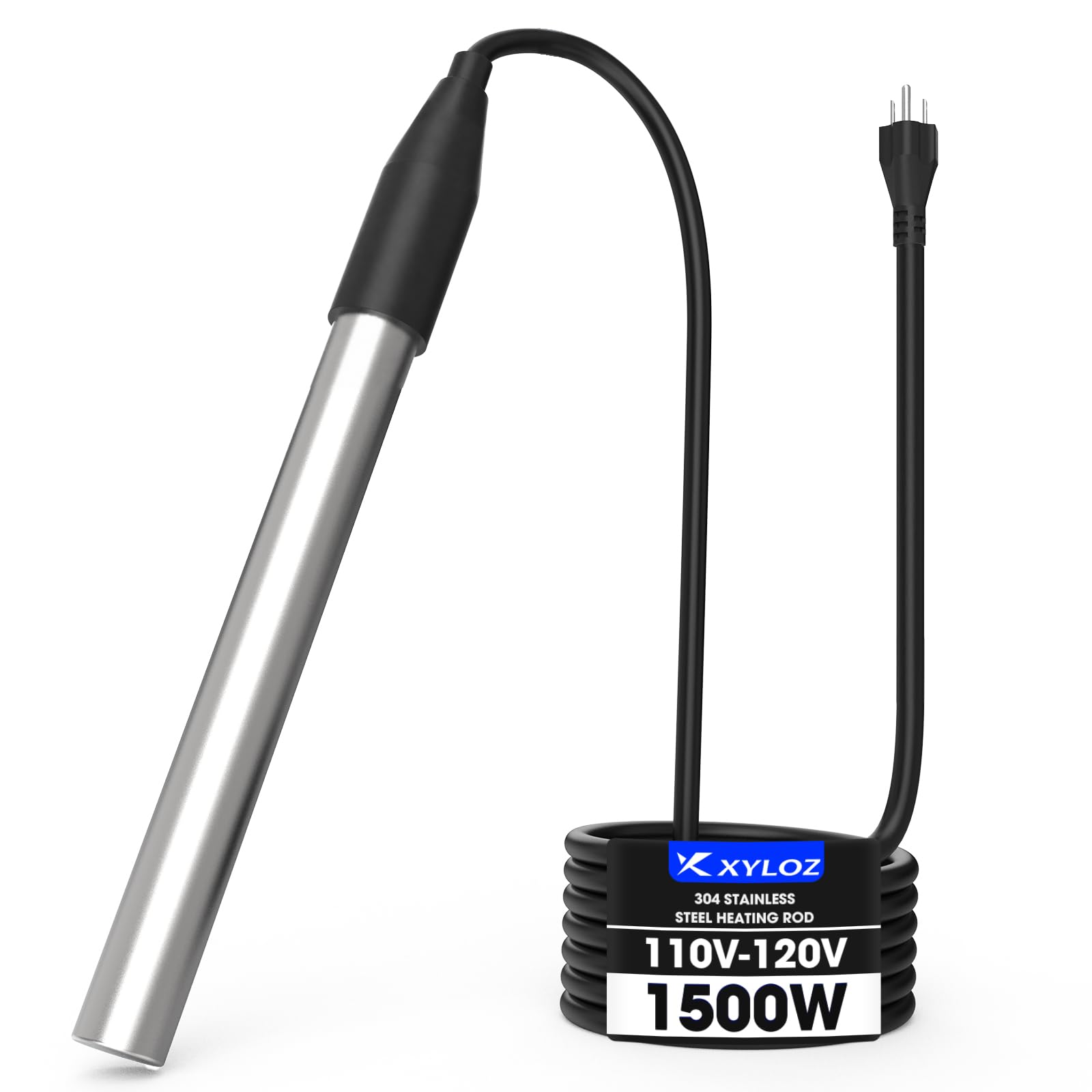 Xyloz 1500W Immersion Water Heater for Small Pool, Portable Water Heater