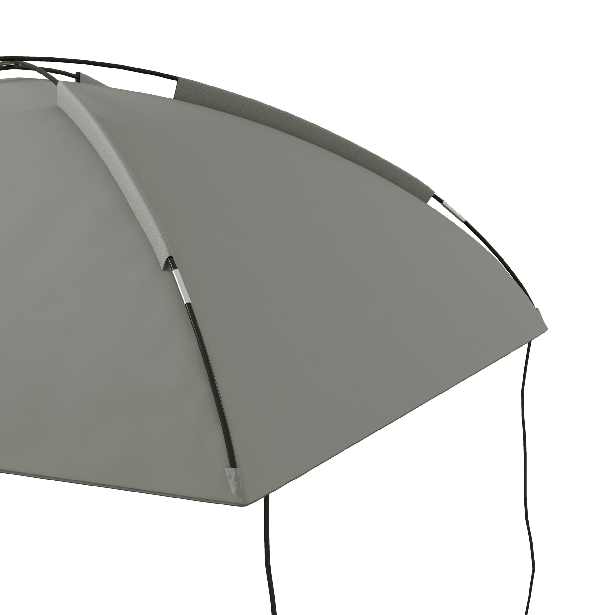 Outsunny Tente de Voiture Camping auvent pour hayon de Voiture abri Solaire auvent réglables en dôme Acier Polyester Haute densité 190T résistante aux UV Sac de Transport Inclus Gris