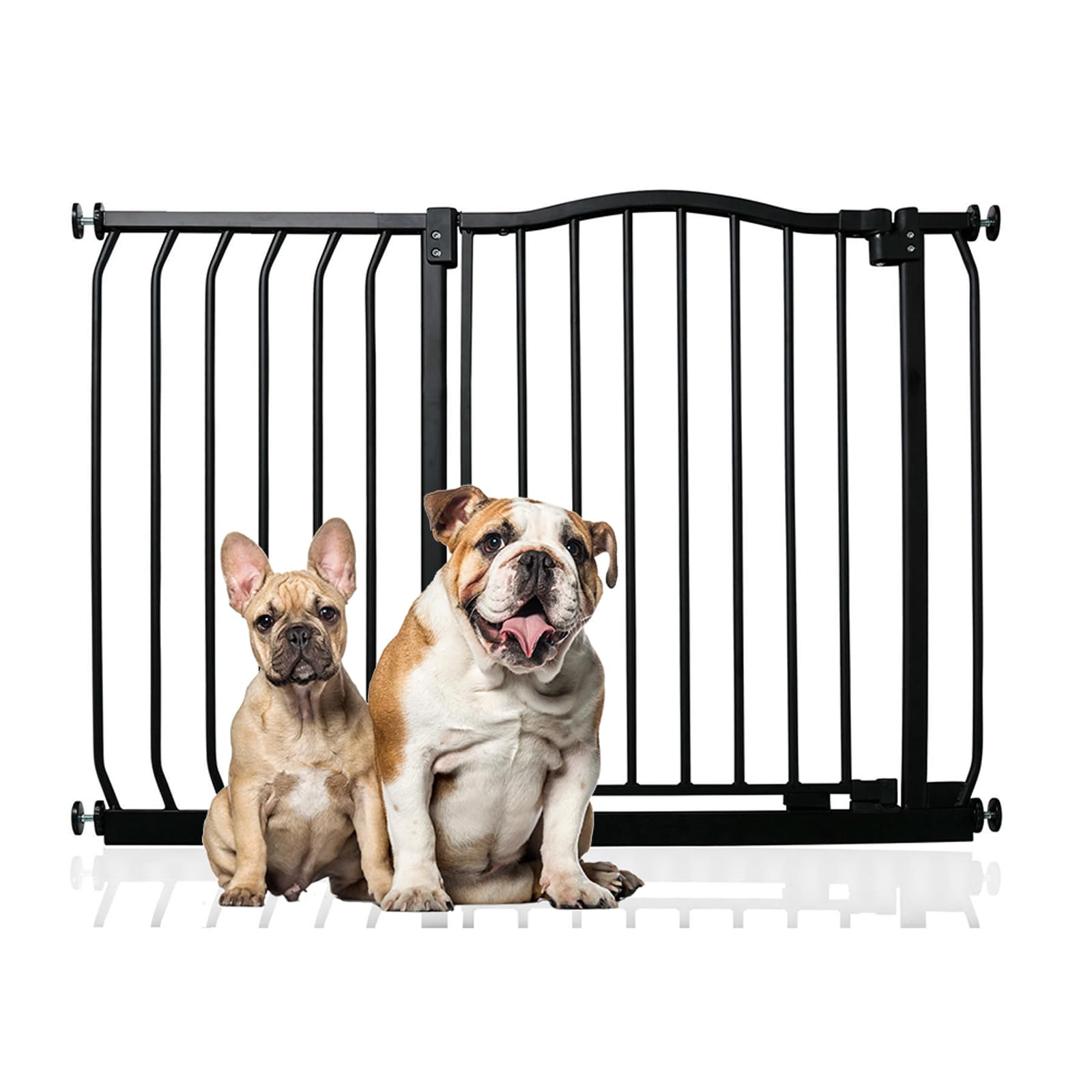 Bettacare Black Curved Top Dog Gate, 98-107Cm, Matt Pressure Fit Pet Barrier, Easy Installation