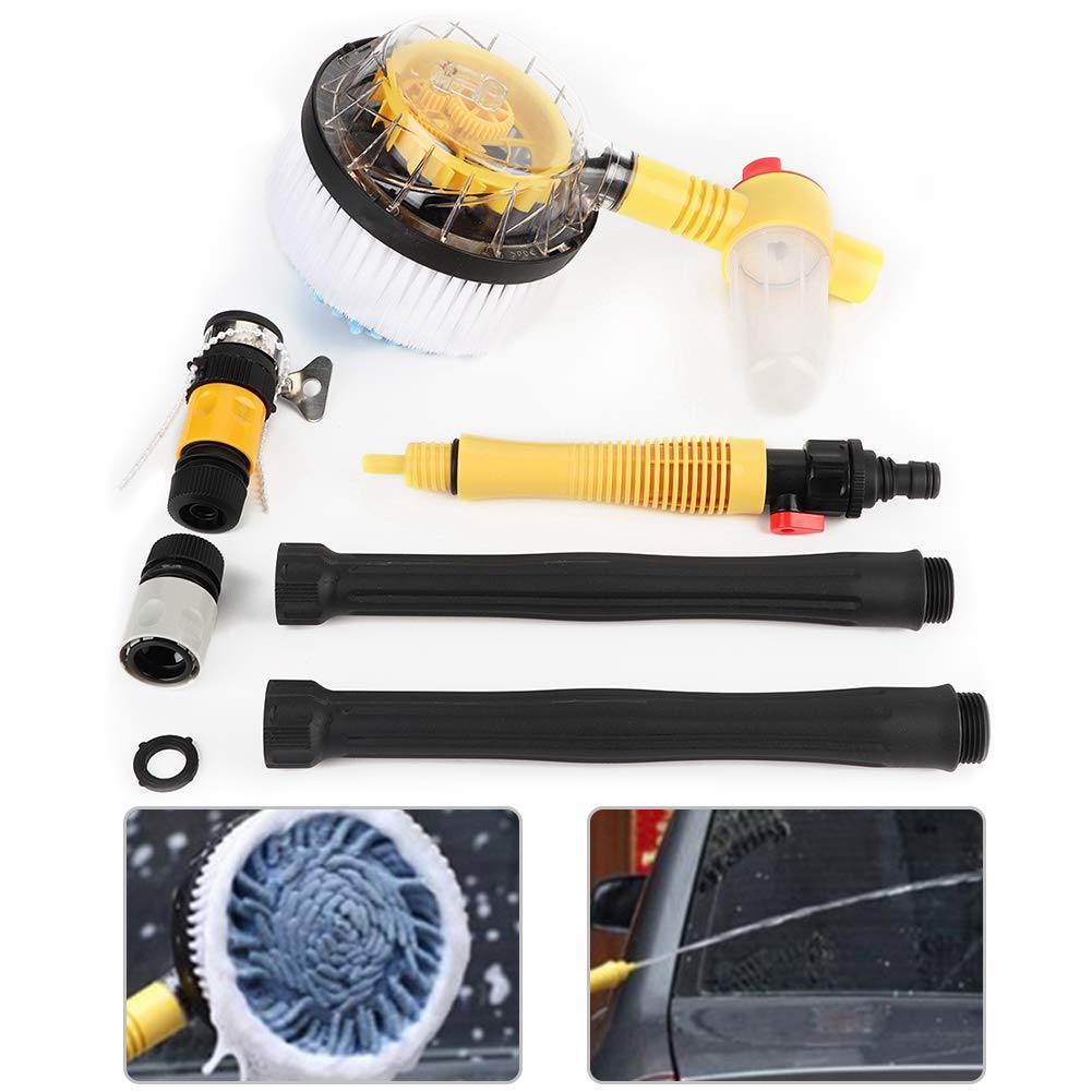 Kit Spazzole per Autolavaggio, Spazzola per Autolavaggio per Auto a Casa Spazzola a Rotazione Automatica Strumenti per la Pulizia Accessori per Idropulitrici Testa della Spazzola per Lavaggio in Cinig