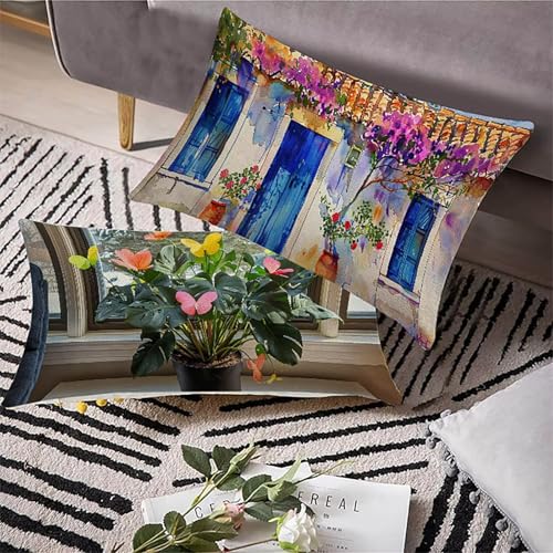 Coussin de jardin imperméable 30x50 avec double couture renforcée - 4
