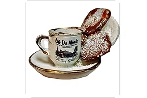 New Orleans Christmas Ornament - Orleans Cafe DU Monde Beignet Ornament