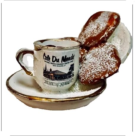 New Orleans Christmas Ornament - Orleans Cafe DU Monde Beignet Ornament