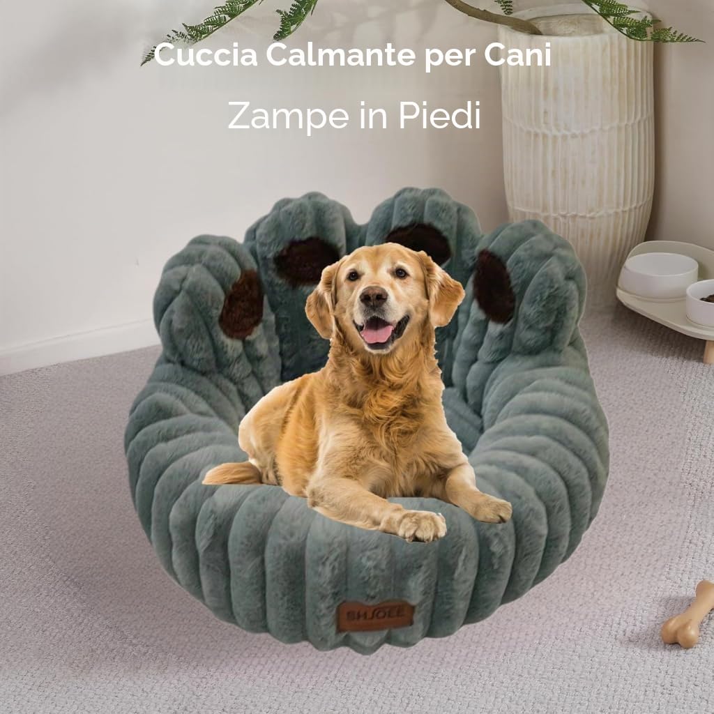 Cuccia Cane Interno Letto Morbida per Cani Lettino Gatto Lettino per Animali Domestici Cuccia per Gatti Fluffy Peluche Letto per Cani Lavabili Antiscivolo (Grigio, 50cm)