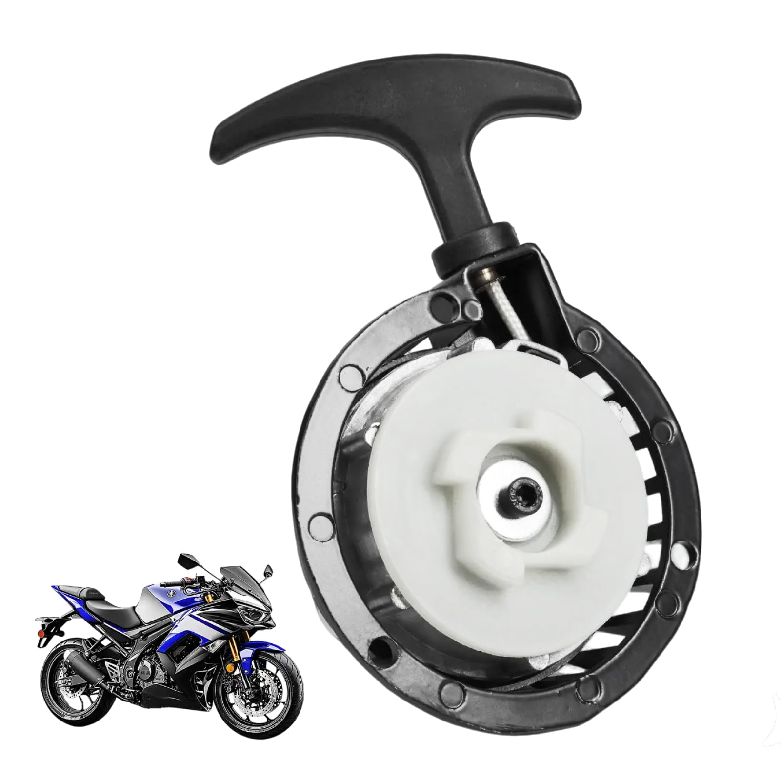 Arrancador De Cuerda 49cc 47cc Arranque FáCil, Arrancador Minimoto 40/44-6 2 Tiempos Para Pocket Bike Quad Atv Con Tornillos Negro Easy Start Easy Pull