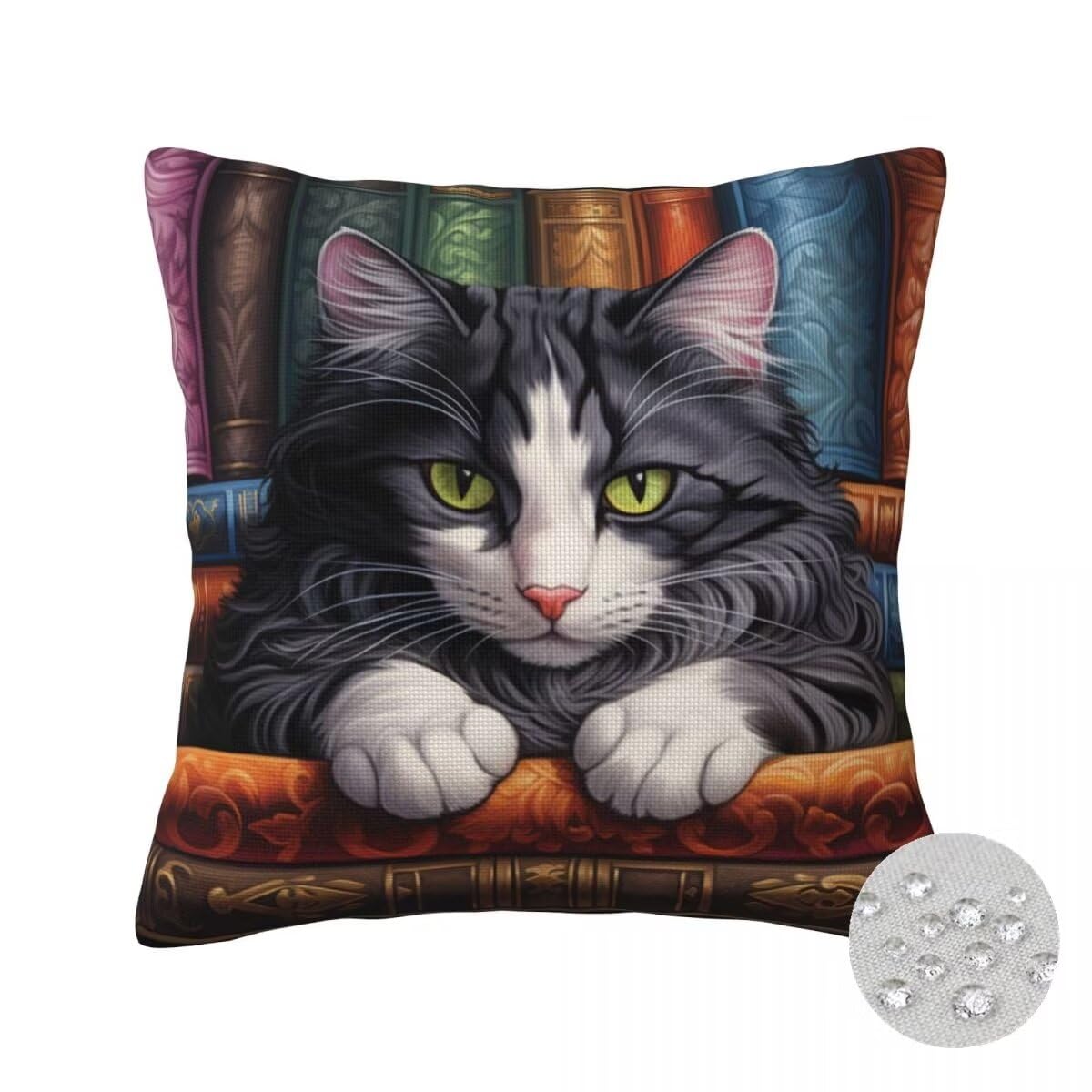 Housse de coussin 50x50 cm imperméable pour protéger vos fauteuils des taches de chat