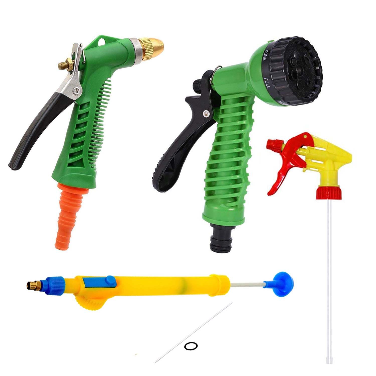 TAVASYA High Pressure_7 Pattern Water Spray Gun_Multiple Spray Pattern_Bottle Spray Gun_Bottle Spray Head_Hose Nozzles_Pack Of 4_For Watering Plants_Gardening_Car Wash_Bike Wash MKM 5 (B0C74B11S1) Amazon Price History, Amazon Price Tracker