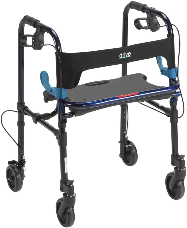 Drive DeVilbiss Healthcare 10230 Clever-Lite Walker, Adult, with 5" Casters, Adult, Blue