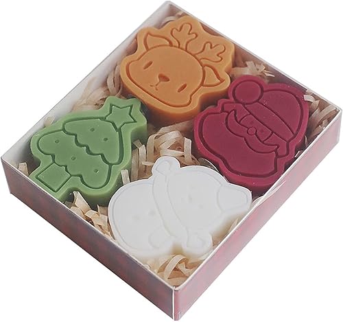 Miniatura 2 de Juego de velas perfumadas de Navidad paquete de 4 velas decorativas hechas a mano de cera de soja aroma de 388oz velas decorativas de árbol de
