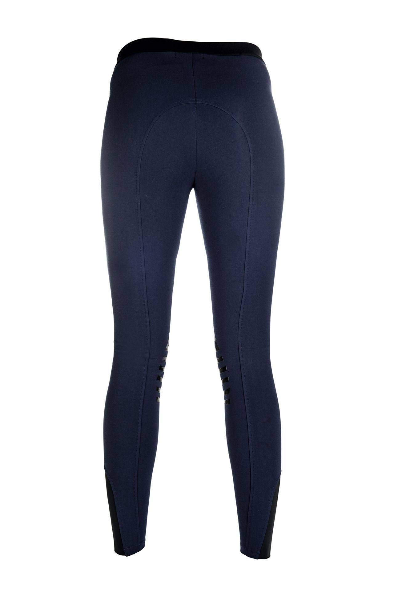 HKM 9228 Starlight, Leggings da Equitazione in Silicone, per Ragazze, Grigio Scuro/Sabbia, 40