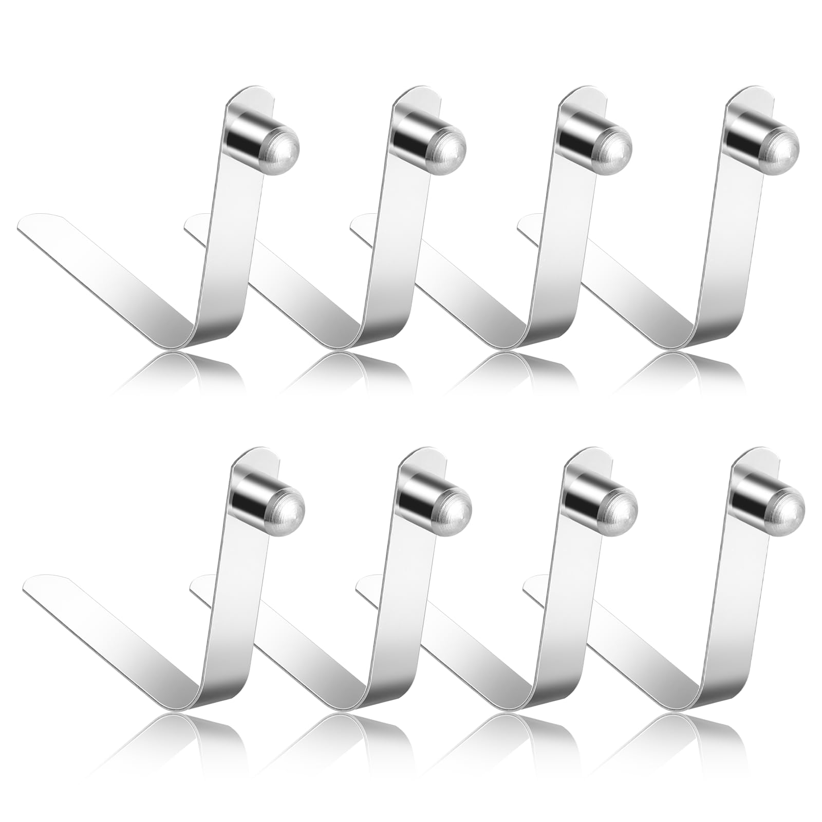 Molain8 Pcs Kayak Paddle Spring Snap Clips, Stainless Steel Spring Snap Tube Clips, Tent Pole Push Button Spring Clip Tube Locking Pin Clips for Kayak Paddle Camping Tent Pole