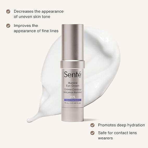 Sente Illumine Eye Cream | Improves Dark Circles & Puffiness, 0.5 Fl Oz