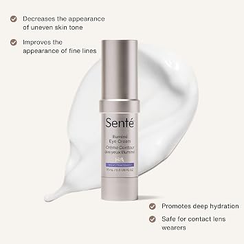 Sente Illumine Eye Cream | Improves Dark Circles & Puffiness, 0.5 Fl Oz