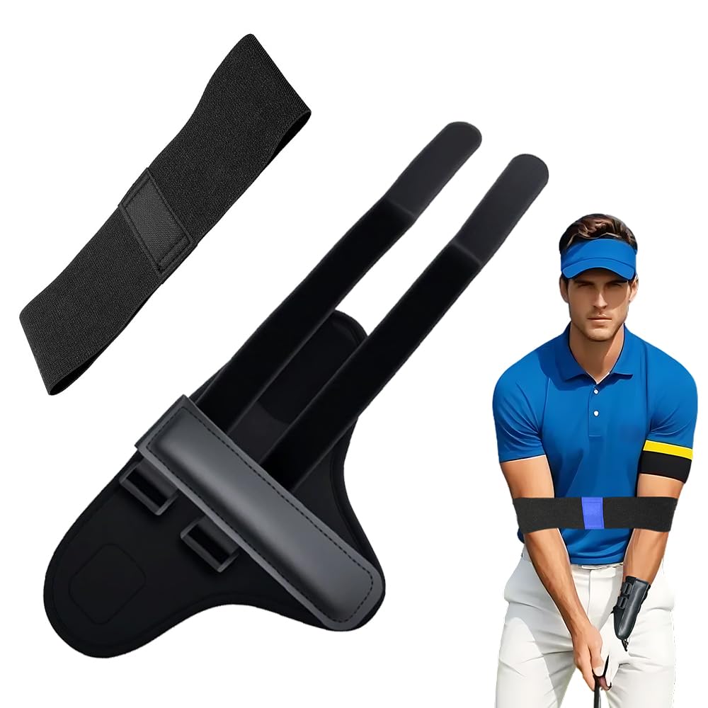 Golf Wrist Correction Trainer, 2025 Upgraded Golf Wrist Training Aid with Golf Swing Band, Golf Grip Trainer for Beginners Arm Posture Correcting