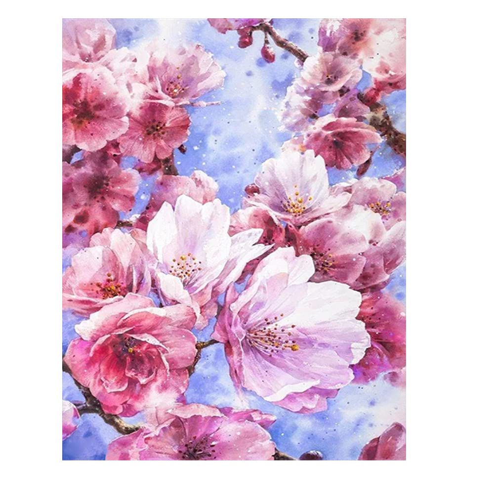 Diamond Painting 5D SHEGZHUC Samurai E Ciliegio – 40x50 Cm, Kit Completo Con Pietre Tonde, Paesaggio Giapponese, Fai Da Te Regalo