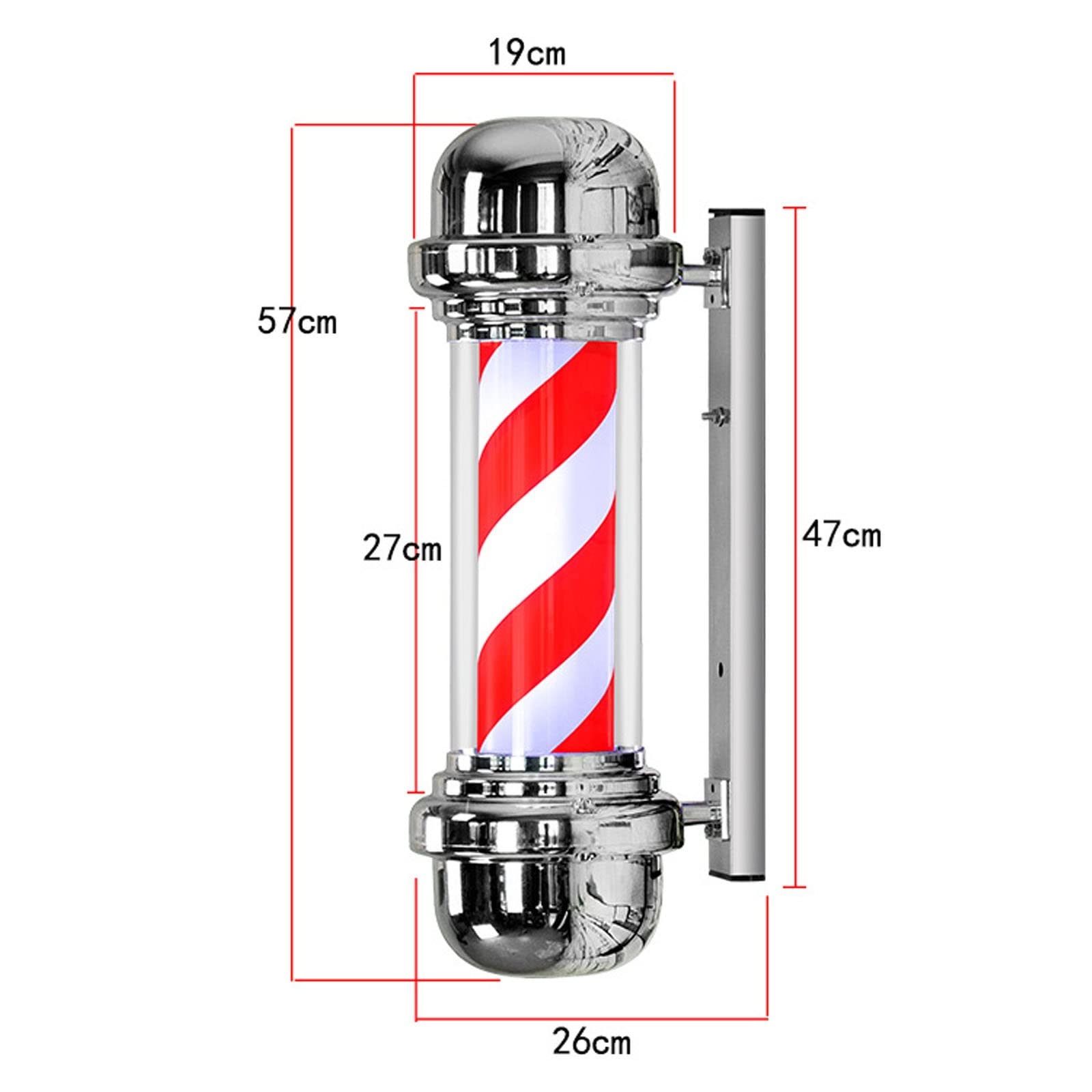 Poste De Luz LED para Peluquería, Peluquería, Barbería, Cartel Abierto, Iluminado, Rojo, Blanco, Azul, Rayas, IP54, Resistente Al Agua, Ahorra Energía (Color : E)